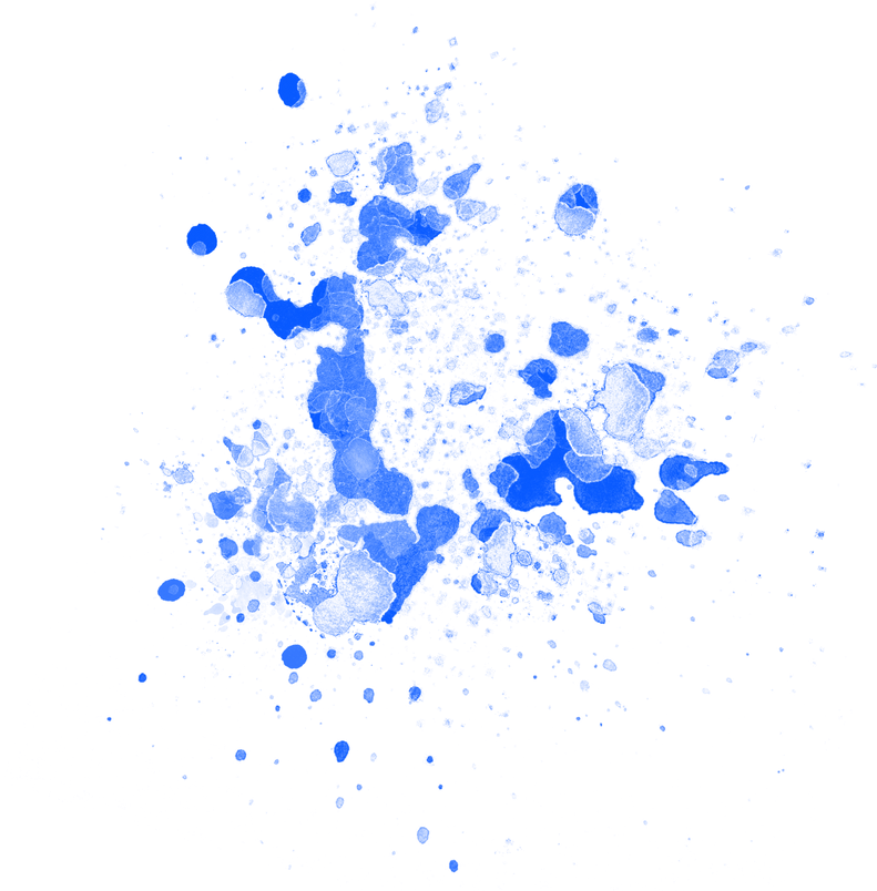 Blue Watercolor Splatter Overlay